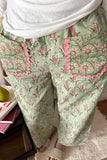 Floral Pocket Casual Pants