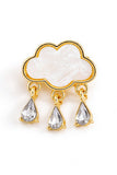 Floral Bow and Cloud Brooch