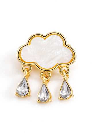 Floral Bow and Cloud Brooch