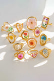 Floral Resin Statement Ring