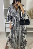 Floral Print Vacation Maxi Dress