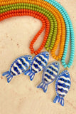 Fish Pendant Beaded Necklace