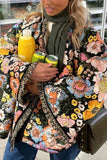 Floral Quilted Tweed Trim Coat
