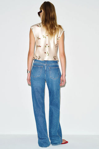 Floral Lace Trim Cropped Camisole Top
