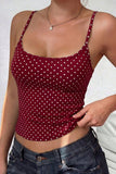 Polka Dot Scoop Neck Cami Top