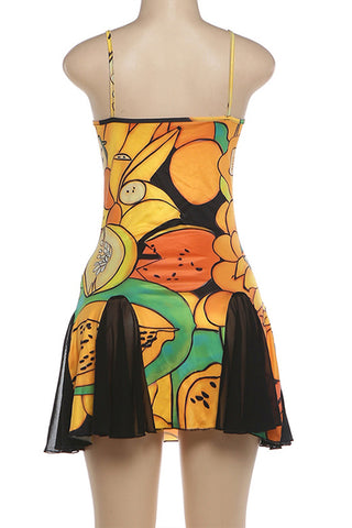 Vibrant Printed Casual Dress