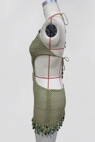 Cut-Out Crochet Cover-Up Dress