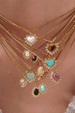 Tone Heart Pendant Necklace