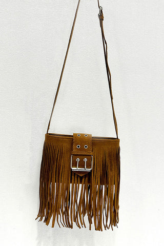 Fringe Buckle Crossbody Bag