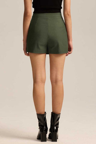 High-Waist Front Slit Mini Skirt