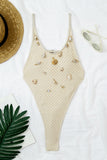Shell Backless One-Piece Swimsuit