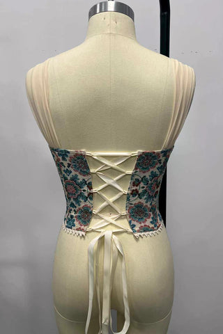Off-Shoulder Corset Tank Top