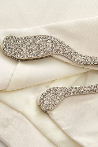 Snake Detail Strapless Skirt Set