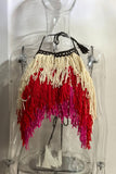 Tassel Halter Crop Tank