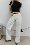 Short Sleeve Crew Neck Crop T-Shirt