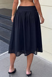 Embellished Waist Midi Skirt