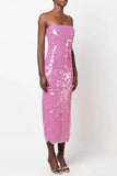 Sequin Spaghetti Strap Midi Dress