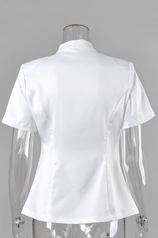 Frog Button Mandarin Collar Shirt