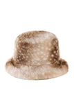 Faux Fur Spotted Bucket Hat