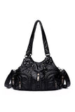 Multi-Pocket Zipper Shoulder Bag