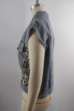 Leopard Print Patchwork Sleeveless Vest