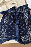 Paisley Print Satin Square Scarf