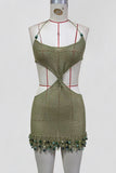 Cut-Out Crochet Cover-Up Dress