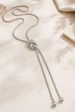 Layered Beaded Drop Pendant Necklace