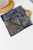 Paisley and Geometric Print Square Scarf