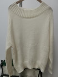 Off-Shoulder Knit Sweater