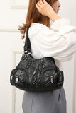 Multi-Pocket Zipper Shoulder Bag