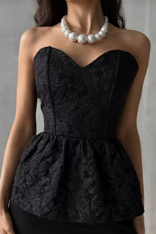 Sweetheart Lace Peplum Cami