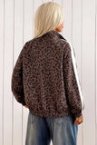 Cow Print Zip-Up Track Jacket