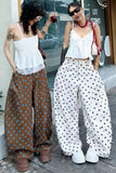 Polka Dot High-Waist Wide Leg Casual Pants