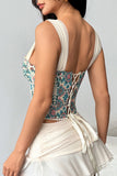 Off-Shoulder Corset Tank Top
