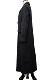 Striped Notched Collar Longline Blazer