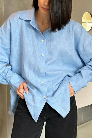 Button-Front Collared Shirt