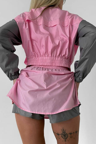 Colorblock Zip-Up Mini Activewear Set