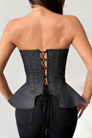 Lace-Up Corset Tank Top