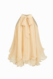 Tie-Neck Sleeveless Blouse