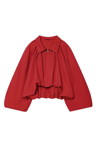 Zip-Front Cape Jacket