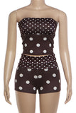 Polka Dot Tube Top and Shorts Set