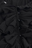 Ruffle Halter Pleated Dress