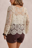 Crochet Long Sleeve Boho Blouse