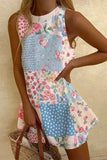 Ocean Inspired Sleeveless Shift Dress
