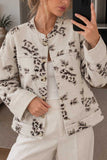 Floral Embroidered Button-Front Jacket