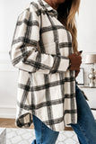 Plaid Button-Front Long Sleeve Shirt