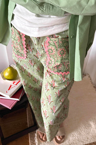 Floral Pocket Casual Pants