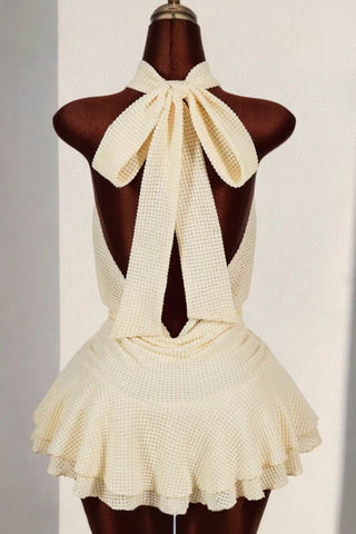 Sleeveless Back Tie Dress