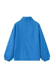 Polka Dot Half-Zip Pullover Jacket